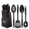 Ginsu Kiso 18-Piece Black Knife Set with Black Block - Dishwasher Safe and Always Sharp
