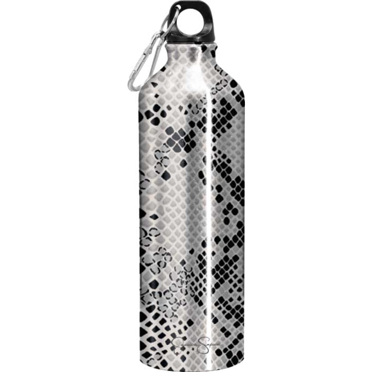 Jessica Simpson 24oz Cold and Hot Aluminum Water Bottle, Snake Print