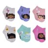 Encanto Girl's 6-Pack Magic of Family Quarter Socks, Ivory Heather, 2T-4T