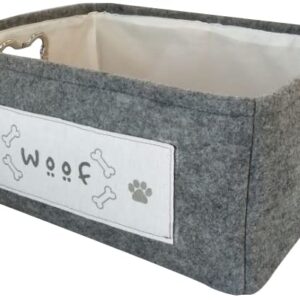 Winifred & Lily Pet Toy Box, Storage Bin with Handles, Pet Bins Storage Organizer for Dog, Cats and Other Pets