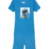 Sesame Street Boys' 2-Piece Snug-fit Organic Cotton Pajama Set, Soft & Cute for Kids, Square Cookie Monster, 18-24M