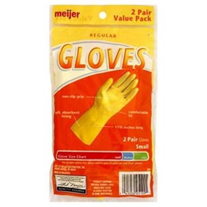 Meijer Regular Household Gloves - Small - 2 Packs (2 pair ea)
