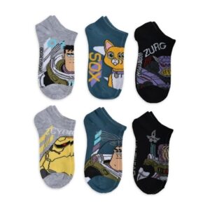 Disney Buzz Lightyear Toddler Boys' Socks 6-Pairs (Shoe Size: 4.5-8.5)