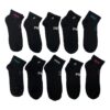 Fila Women’s 10-Pack Mesh Logo Quarter Socks (Black)