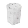 Maison Sucasa Tumbler for Bathroom, Countertop, Bathroom Accessory, Makeup Brush Holder, Pen Cup, Marble Design, Plastic, White