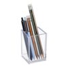 Maison Sucasa Pen Cup, Accessory Holder, Desktop Organization, Office, Acrylic, 2.5" L x 2.5" W x 4" H, Clear
