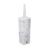 Maison Sucasa Toothbrush Holder for Bathroom, Countertop, Bathroom Accessory, Marble Design, Plastic, White
