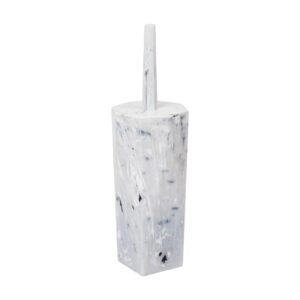 Maison Sucasa Toothbrush Holder for Bathroom, Countertop, Bathroom Accessory, Marble Design, Plastic, White