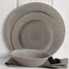 Gibson 114336.12 Muana Melamine Dinnerware, Grey - 12 Piece