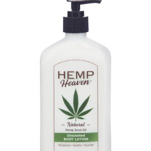 Hemp Heaven Natural Hemp Seed Oil Unscented Body Lotion - Moisturizing & Soothing Skincare, Paraben-Free, for Sensitive Skin, with 18 Oz