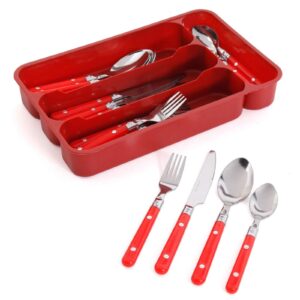 Gibson 69560 24-Piece Flatware Set - Service for 6 in Red