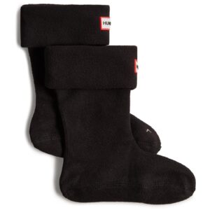 Hunter Kids Recycled Fleece Boot Sock Black Textile 8-10 US Toddler