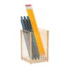 Maison Sucasa Pen Cup, Accessory Holder, Desktop Organization, Office, Acrylic, 2.5" L x 2.5" W x 4" H, Gold
