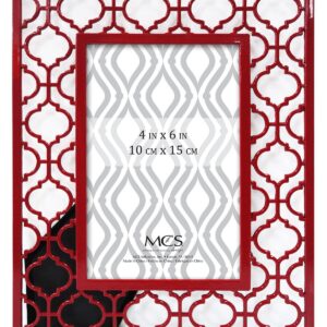 MCS 4x6 Inch Brocade Metal Frame, Red (47535)
