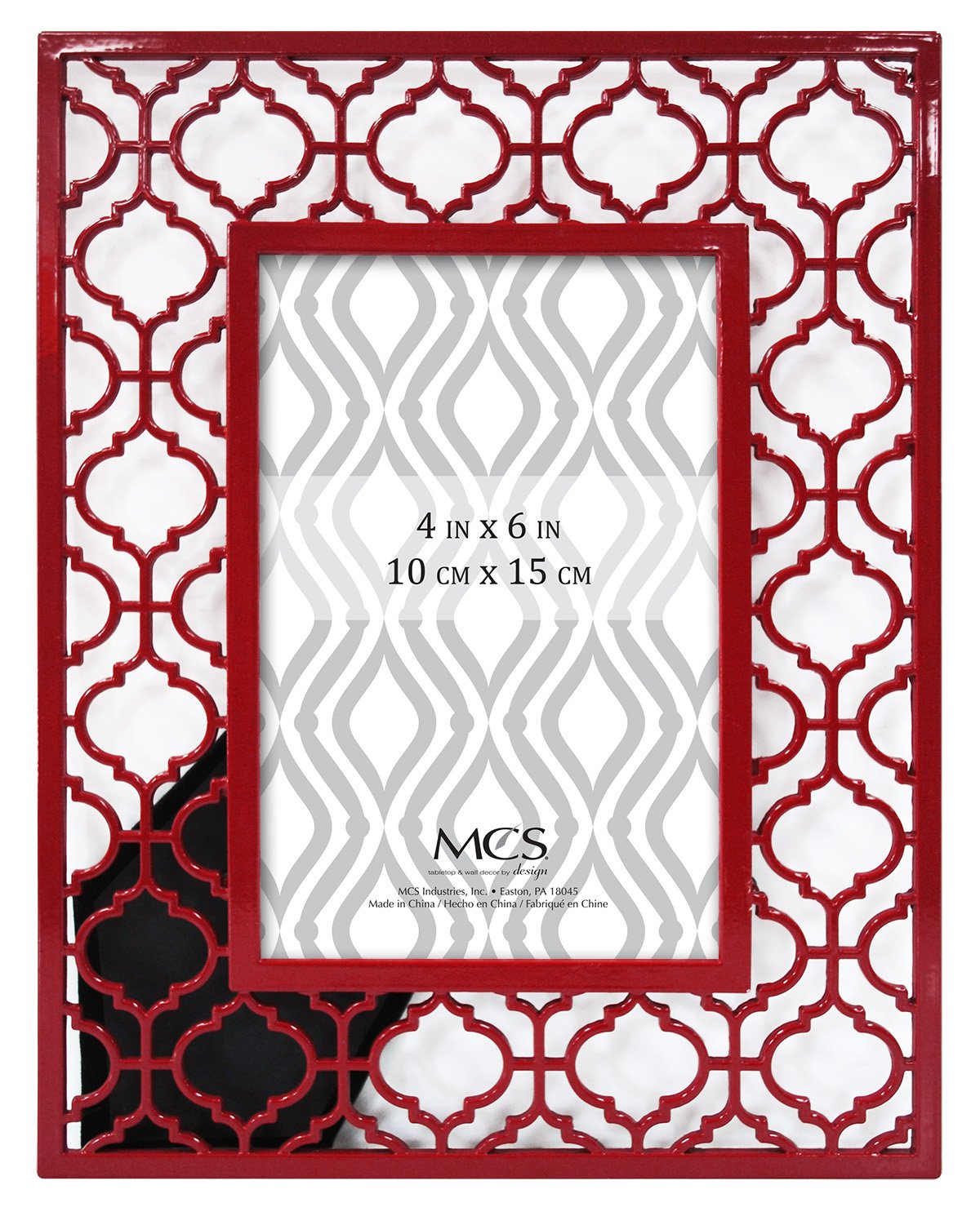 MCS 4x6 Inch Brocade Metal Frame, Red (47535)