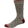 Rockport Men's Martini Glass Crew Socks 1 Pair, Grey Heather, Men's US: 8-12 / EU: 41-45