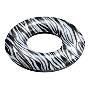 Swim Ring Zebra Inflatable Ride On Pool Toy Float - Rideable Blow Up Summer Beach Swimming Pool Toys - Pool Floaties Lounge for Summer